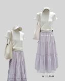  Váy cotton xoè phồng nơ 2089 