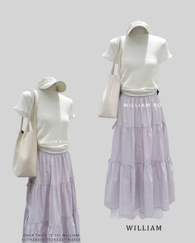  Váy cotton xoè phồng nơ 2089 