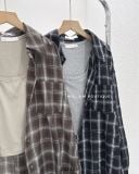  Set áo sơ mi caro + áo dây 1046 