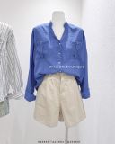  Áo sơ mi cổ trụ V 6764 