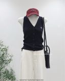  Áo dây len nút cổ yếm 5895 