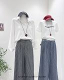  Quần jean suông rộng kẻ sọc 9015 