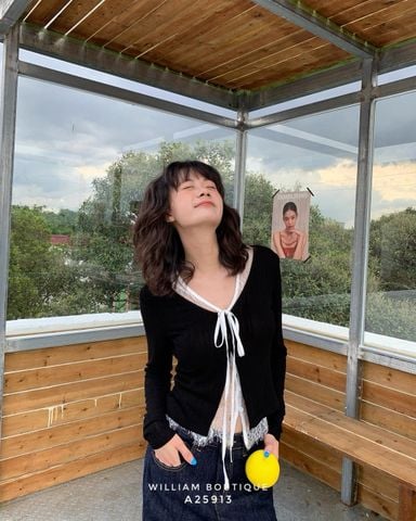  Áo tay dài phối ren 6683 