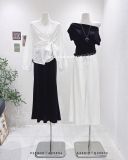  Áo sơ mi cổ xéo cột dây 8008 