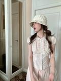  Áo sơ mi bông nhí cổ sen 80332 