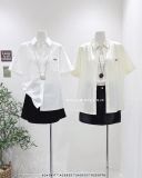  Áo sơ mi tay ngắn túi thêu Peaches 1986 