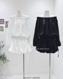  Váy bí ngắn eo xếp 8907 