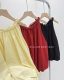  Áo bí trơn cổ yếm 5858 