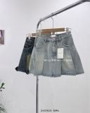  Váy jean ngắn wax xếp ly 9115 