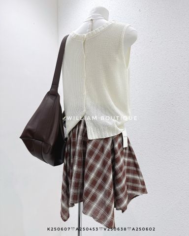  Áo ba lỗ dệt kim nút lưng D183 