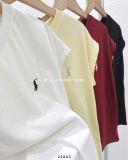  Áo thun giấy tay hến thêu ngựa 3812 