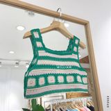  Áo dây len sọc bông 1134 