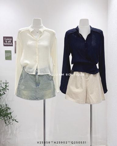  Áo sơ mi đũi gài lệch 6804 