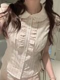  Áo sơ mi bông nhí cổ sen 80332 