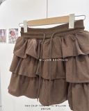  Váy da lộn xếp tầng 8503 