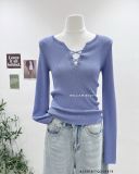  Áo len ôm tay dài đan dây 6831 