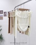  Áo len bông trễ vai 8289 