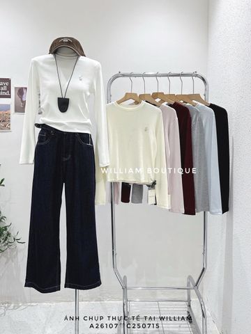  Áo thun tay dài đính ngựa 1808 