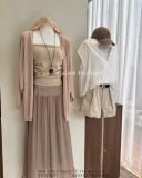  Set bộ áo váy dài + cardigan 5801 