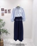  Áo sơ mi kẻ sọc cổ tròn 6328 