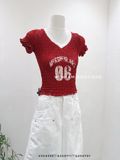  Áo thun nhún cổ V MERSHER 5902 