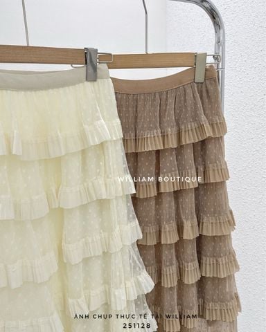  Váy lưới bi dài xếp tầng 897 