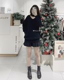  Áo len cutout cổ 1068 
