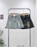  Váy jean ngắn wax xếp ly 9115 