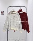  Áo khoác cardigan len bi kèm khăn 0054 