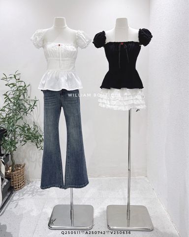  Áo xô peblum đính bông 5515 