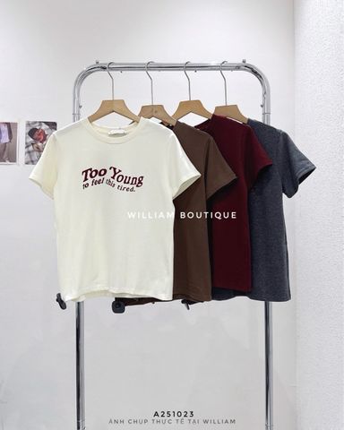  Áo thun chữ nhung TOO YOUNG 7031 