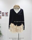  Áo khoác cardigan len mỏng thêu chữ 5602 