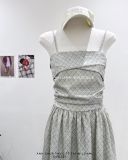  Đầm dây caro 1021 