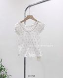  Áo kiểu trễ vai bông nhí 6937 