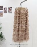  Váy lưới dài xếp tầng 1015 