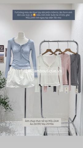  Áo thun tay dài phối bi 285 