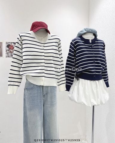  Áo khoác cardigan len sọc 1205 