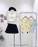  Áo len tim cổ vuông 3626 