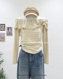  Áo len bông trễ vai 8289 