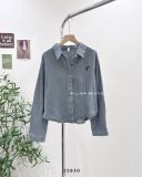  Áo sơ mi denim kẻ sọc 8089 