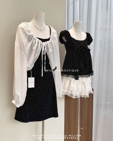  Đầm dây bông nhí + khoác 217 