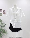  Áo sơ mi tay ngắn túi thêu Peaches 1986 