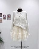  Áo khoác cardigan len hoa 8091 