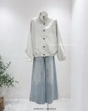  Áo khoác bomber nút cổ cao 516 