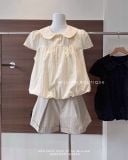  Áo sơ mi chấm bi dáng bí 80428 