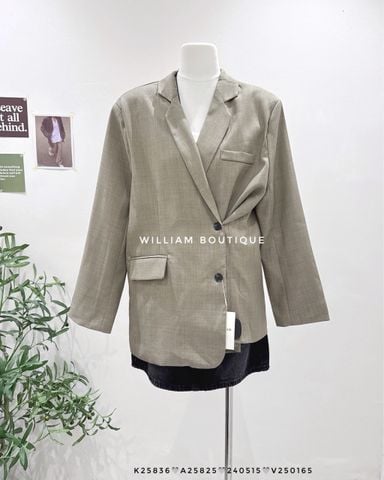  Áo khoác blazer trơn xước 2 nút 841 