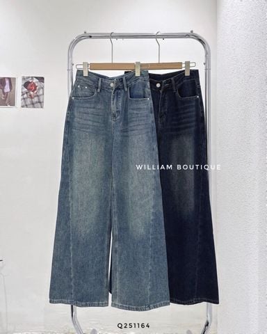  Quần jean suông ráp wax 3376 