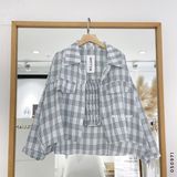  Áo SM caro crop + áo dây 702 