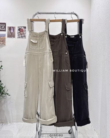  Quần yếm jean dài túi hộp 6053 