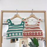  Áo dây len sọc bông 1134 